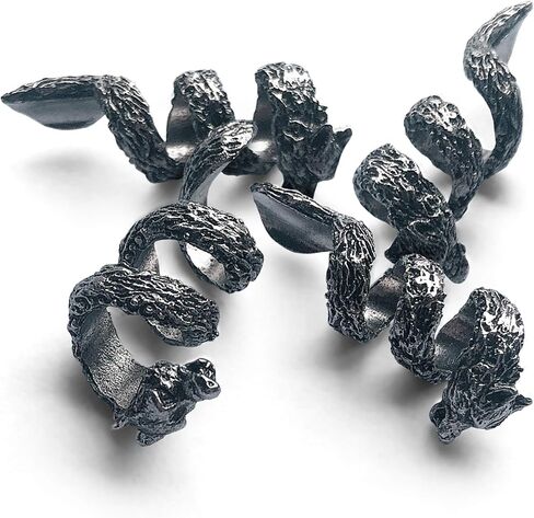 Norse Tradesman Wolf and Rune Beard Bead Coils (8-Pack) - Viking Hair Jewelry for Beards, Hair and Dreadlocks in Saudi Arabia