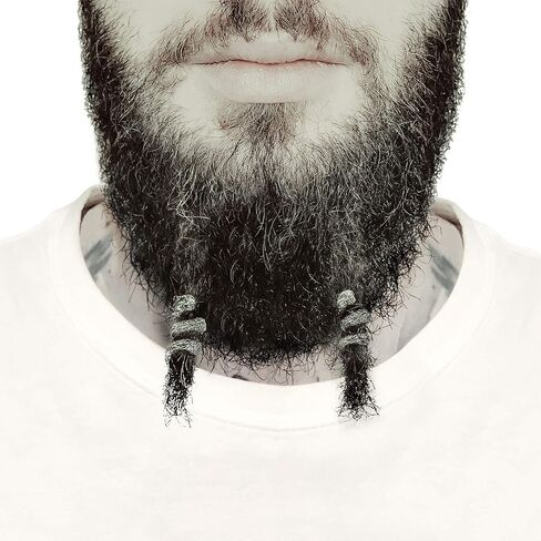 Norse Tradesman Wolf and Rune Beard Bead Coils (8-Pack) - Viking Hair Jewelry for Beards, Hair and Dreadlocks in Saudi Arabia