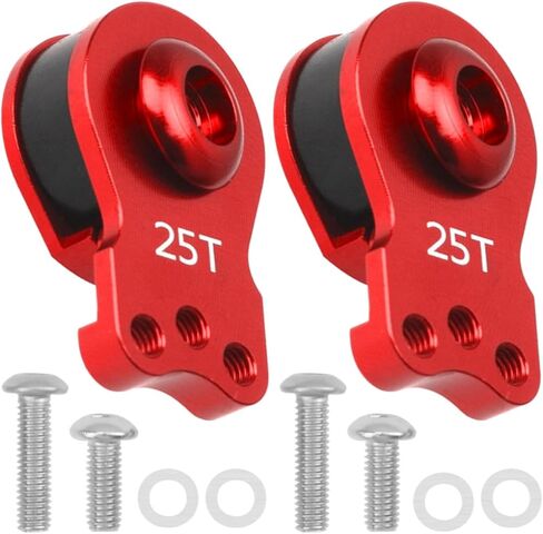 Aluminum RC 25T Servo Saver Adjustable Hi-Torque Servo Horn Compatible with 1/10 TRX4 TRX6 SCX10 Capra Futaba Tamiya RC Car Boat Upgrade Parts in Saudi Arabia