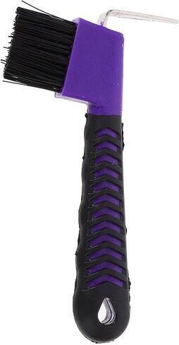 Horse Hoof Pick with Nylon Brush and Rubberized Stainless Steel Grip in Saudi Arabia