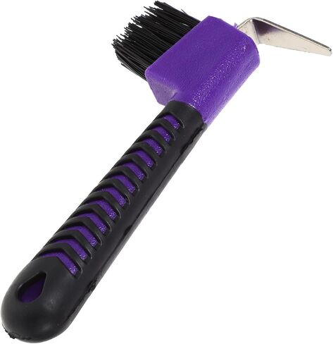 Horse Hoof Pick with Brush, Rubber Handle, Stainless Steel Grooming Tool in Kuwait