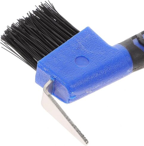 Horse Hoof Pick with Brush, Rubber Handle, Stainless Steel Grooming Tool in Kuwait