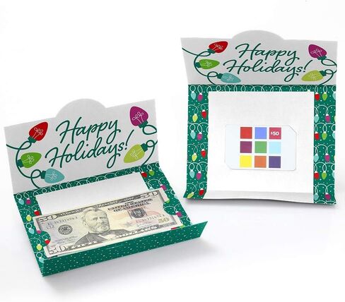 Big Dot of Happiness Christmas Light Bulbs - Holiday Party Money and Gift Card Holders - Set of 8 in Saudi Arabia