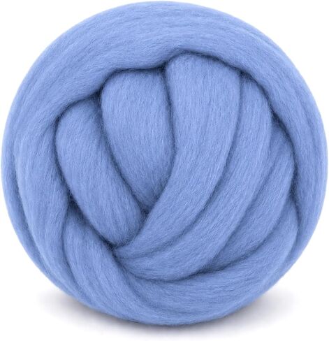 3.53oz(100g) Wool Roving: Needle Felting Wool White Roving Wool Felting Supplies Pure Wools Chunky Yarn Spinning Wool Roving for Needle Felting Wet DIY Hand Spinning(Black) in Kuwait