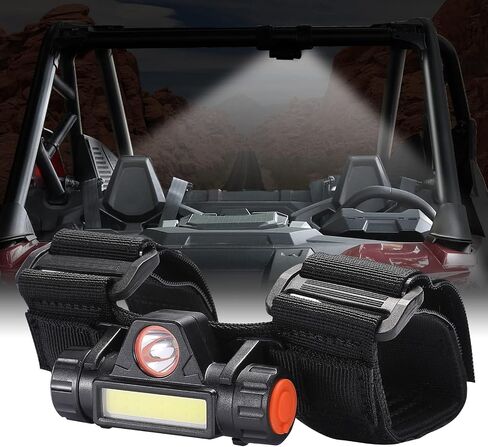 UTV Dome Light LED Interior Lights Roll Bar Cage Mount Compatible with UTV ATV Polaris RZR Can Am Golf Cart Boat Truck Car Off-Road for 1.5“-2.0" Roll Bar, with Magnetic Base, US Flag, 2Pcs in Kuwait