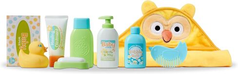 Melissa & Doug Mine to Love Changing & Bathtime Play Set for Dolls – Diapers, Pretend Shampoo,Wipes, Towel, More (19 pcs) in Kuwait