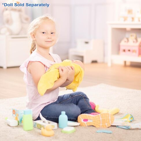 Melissa & Doug Mine to Love Changing & Bathtime Play Set for Dolls – Diapers, Pretend Shampoo,Wipes, Towel, More (19 pcs) in Kuwait