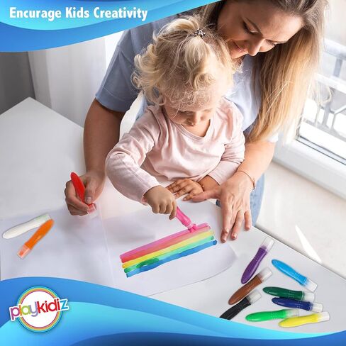 12 Squeezable Paint Brushes Classic Colors for Kids, Tempera Paint Brush, Assorted Fun Colors for Toddler, (24ml/0.8oz Each) in Saudi Arabia
