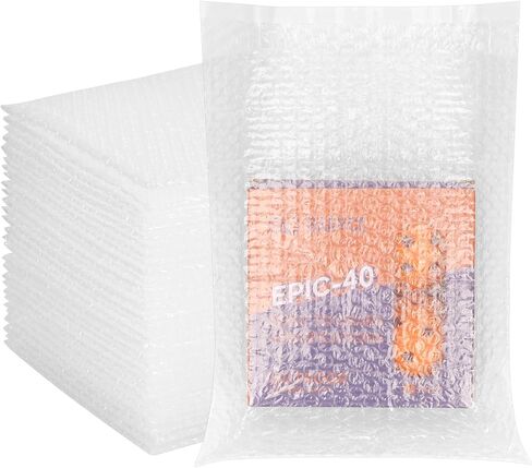 50Pack Self-Seal Bubble Out Bag Pouches 6 x 8 Inch Small Bubble Pouches Bags, Double Walled Bubble Cushioning Bags, Self-Sealing Protective Wrap Cushioning Bags for Shipping, Packing, Moving in Kuwait