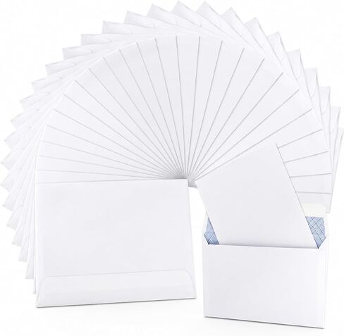 Pralb 200Pcs Envelopes Self Seal, 4 x 6 Blank White Kraft Paper Envelopes Self Seal Business Envelopes for 4x6 Cards, Photos, Weddings, Invitations,No Window in Kuwait