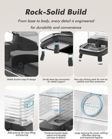 Water Bowl Dispenser for Medium & Small Dogs with Patent Faucet, 3.2 Gallon in Saudi Arabia