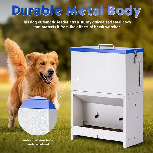25lbs Automatic Dog Feeder Large Breed, Outdoor Gravity Dog Feeder in Saudi Arabia