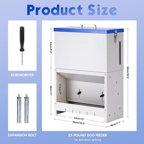 25lbs Automatic Dog Feeder Large Breed, Outdoor Gravity Dog Feeder in Saudi Arabia