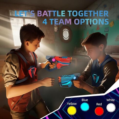 Laser Tag Set of 2, Lazer Tag Game with LED Score Display Vests for Kids,Teens & Adults, Birthday Gift Toys for Kids Ages 8 9 10 11 12+Year Old Boy & Girls in Kuwait