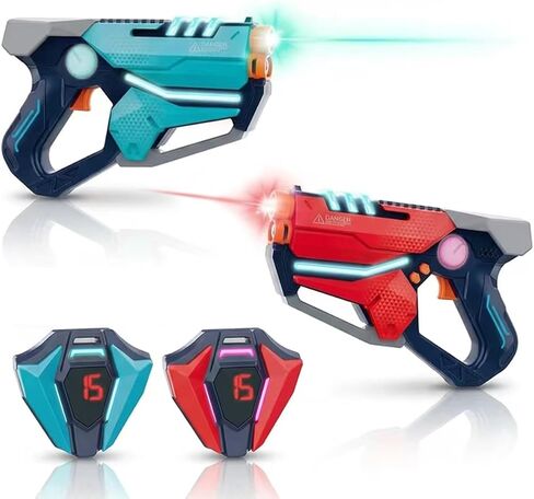 Laser Tag Set of 2, Lazer Tag Game with LED Score Display Vests for Kids,Teens & Adults, Birthday Gift Toys for Kids Ages 8 9 10 11 12+Year Old Boy & Girls in Kuwait