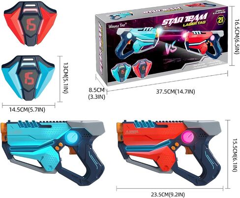 Laser Tag Set of 2, Lazer Tag Game with LED Score Display Vests for Kids,Teens & Adults, Birthday Gift Toys for Kids Ages 8 9 10 11 12+Year Old Boy & Girls in Kuwait