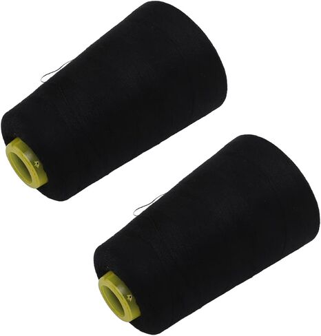 2 Pack Black Serger Thread 3000 Yards Polyester Overlock Thread for Sewing Machine Quilting and Hand Sewing Crafts in Kuwait