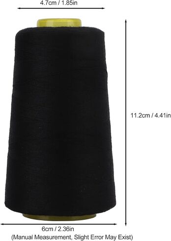 2 Pack Black Serger Thread 3000 Yards Polyester Overlock Thread for Sewing Machine Quilting and Hand Sewing Crafts in Kuwait