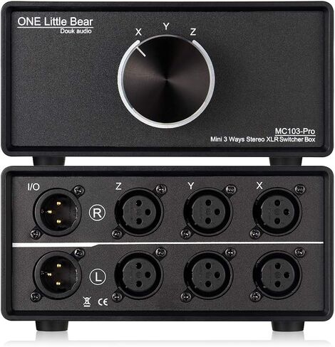 Nobsound 3-IN-1-OUT XLR Audio Switch ; Balanced Audio Converter ; 3-Way Stereo Passive Audio Selector Switcher (MC103 Pro 3-in) in Saudi Arabia