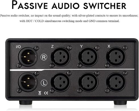 Nobsound 3-IN-1-OUT XLR Audio Switch ; Balanced Audio Converter ; 3-Way Stereo Passive Audio Selector Switcher (MC103 Pro 3-in) in Saudi Arabia
