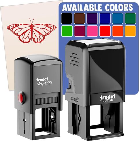 Monarch Butterfly Self-Inking Rubber Stamp Ink Stamper - 1 Inch Small - Black Ink in Saudi Arabia
