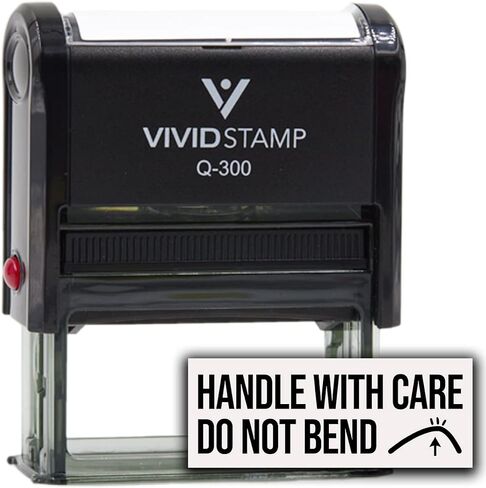 Handle with Care Do Not Bend (Arrow) Self Inking Rubber Stamp (Black Ink) - Q-300 in Kuwait
