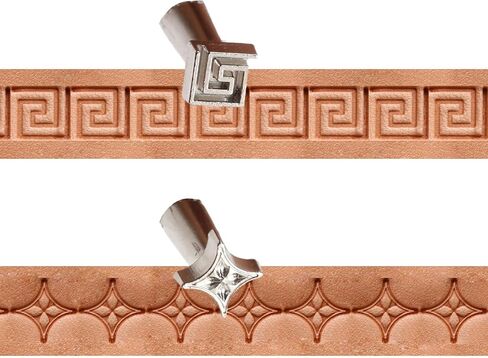 Leather Stamps,2 Pcs Stamping Tools for Craft Working 110 001 in Saudi Arabia