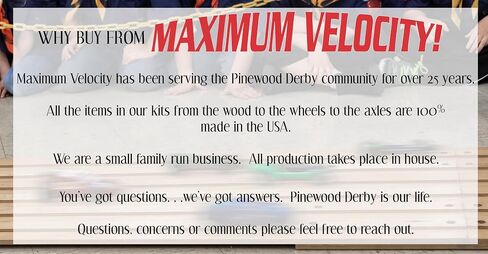 Maximum Velocity Derby Car Kits | Bulk Pack (12) | Pine Block Kits Includes Wheels & Axles | Pinewood Car Kits in Kuwait
