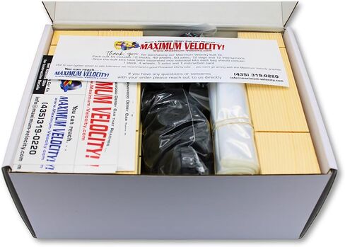 Maximum Velocity Derby Car Kits | Bulk Pack (12) | Pine Block Kits Includes Wheels & Axles | Pinewood Car Kits in Kuwait