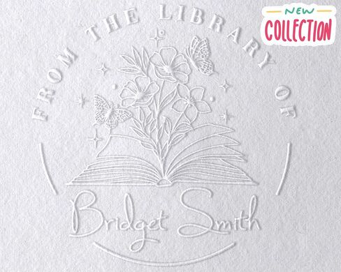 EXLIBRIS Book Embosser from The Library of Embosser, Custom Embosser Stamp, Book Embosser, Library Stamp, Monogram Embosser Stamp in Saudi Arabia