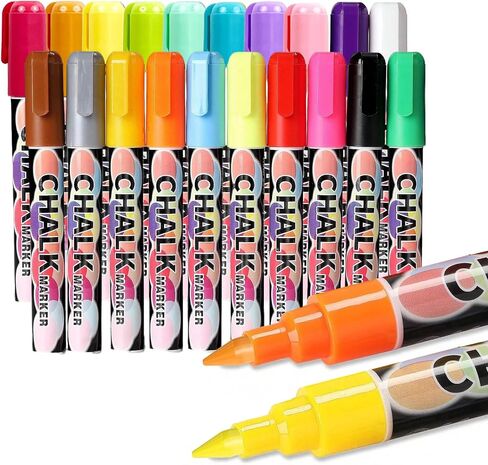 Window Chalk Markers for Cars Glass Washable, 10 Colors Jumbo Liquid Chalk Marker Pens with 10mm 3 in 1 Nib Wide Tips, Big Chalkboard Markers Car Window Paint Pens for Auto, Bistro, Mirror, Poster in Saudi Arabia