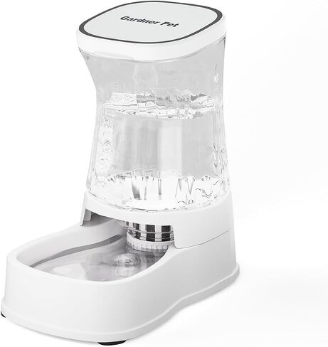 Gardner Pet 1.0Gal Gravity Automatic Dog Water Bowl Dispenser 100% BPA Free(White) in Kuwait