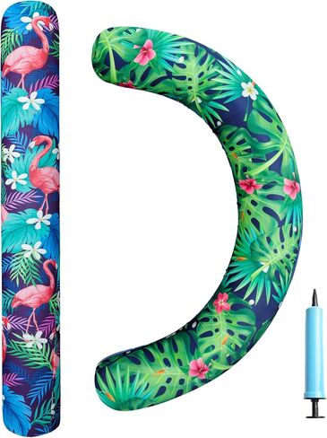 Inflatable Swimming Noodles Set - 2 Pack Fabric Covered Pool Floats for Adults, Pool Noodles Curved Swimming Pool Float for Adult Summer Beach Party Vacation Pool Sea Beach Lake in Kuwait