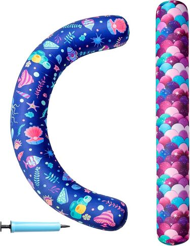 Inflatable Swimming Pool Noodles, 2 Pack Fabric Covered Curved Swimming Pool Floats, Pool Noodles Floats with Premium Buoyancy for Adults, Swim Noodles for Summer Water Party Beach Lake in Kuwait