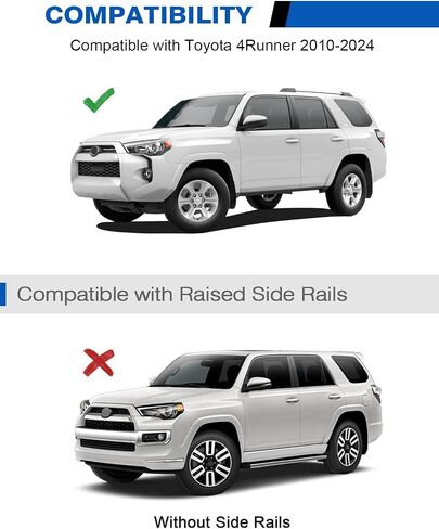 Roof Rack Cross Bars Compatible with Toyota 4Runner 2010-2024, Heavy Duty 220lb Aluminum Crossbars Rooftop Cargo Bag Kayak Bike Luggage Snowboard Skiboard Carrier in Kuwait