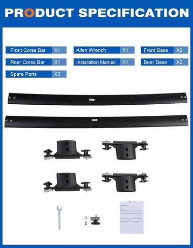Roof Rack Cross Bars Compatible with Toyota 4Runner 2010-2024, Heavy Duty 220lb Aluminum Crossbars Rooftop Cargo Bag Kayak Bike Luggage Snowboard Skiboard Carrier in Kuwait