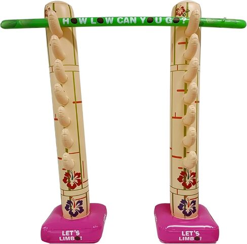 4E's Novelty Summer Inflatable Limbo Game Party Game for Kids Boys Girls Adults Tropical Inflatable Decoration for Indoor Outdoor Bithday Beach Pool Tropical Luau Backyard Game in Kuwait