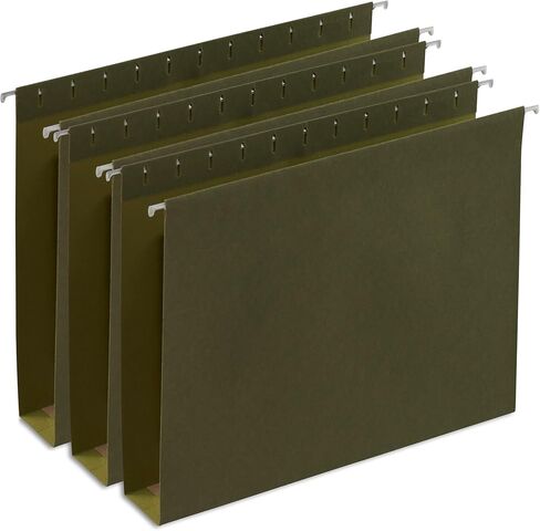 Staples Box Bottom Hanging File Folder, 2" Expansion, Letter Size, Standard Green, 50/Carton (St117515/Tr11vs) in Saudi Arabia