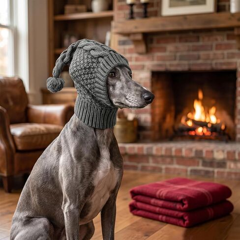 Knitted Dog Hat, Dog Calming Hoodie, Ear Muffs Noise Protection in Kuwait