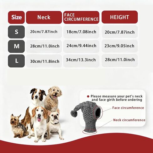 Knitted Dog Hat, Dog Calming Hoodie, Ear Muffs Noise Protection in Kuwait