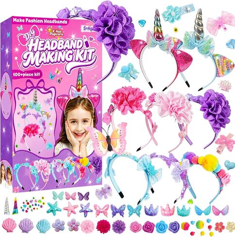 X Hot Popcorn DIY Headband Making Kit Make Your Own Fashion Headbands Arts and Crafts Kit in Saudi Arabia