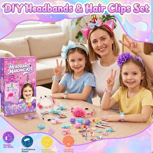 X Hot Popcorn DIY Headband Making Kit Make Your Own Fashion Headbands Arts and Crafts Kit in Saudi Arabia