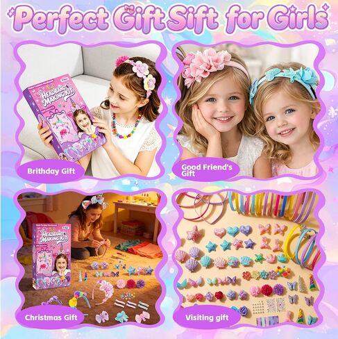 X Hot Popcorn DIY Headband Making Kit Make Your Own Fashion Headbands Arts and Crafts Kit in Saudi Arabia