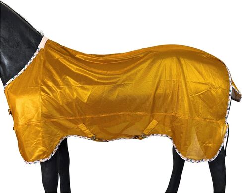 BARN & STABLE Breathable and UV Protective Tear-Resistant Mesh Horse Fly Sheet Comfy Equine Summer Sheet with Removable Web Leg Straps in Saudi Arabia