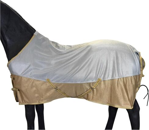 BARN & STABLE Breathable and UV Protective Tear-Resistant Mesh Horse Fly Sheet Comfy Equine Summer Sheet with Removable Web Leg Straps in Saudi Arabia