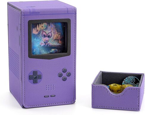 Venssu Retro Gaming Console MTG Commander Deck Box with Dice Tray (Blue) in Kuwait