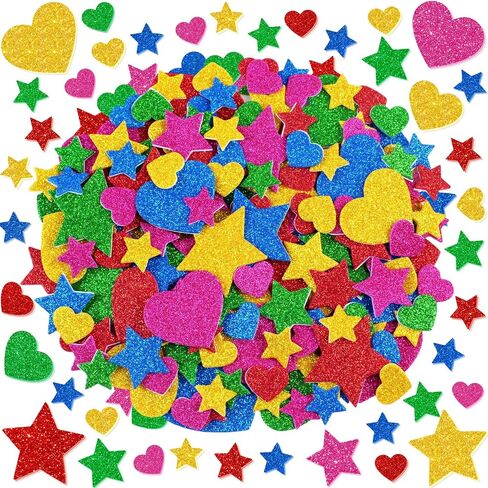 320Pcs Foam Stickers Glitter Colorful Halloween Shapes Stickers in Kuwait