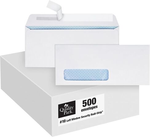 Quality Park, #10 Window Envelopes, Redi-Strip, White, 500 per box (69222), #10(4-1/8" x 9-1/2") in Kuwait
