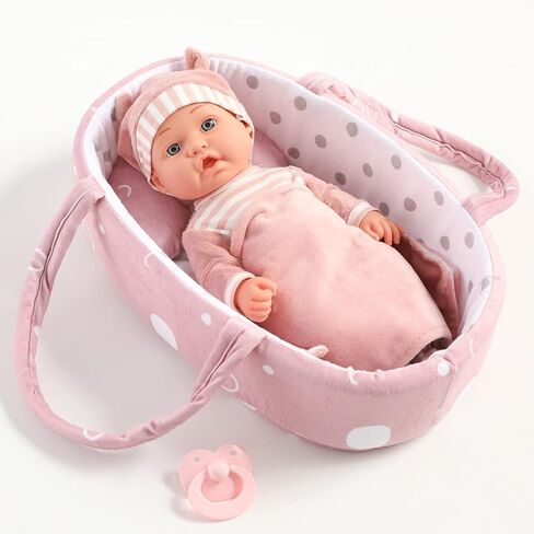 Enjoyin 12'' Baby Doll Playset with Washable Doll Accessories Includes Carrier Bassinet Bed, Pacifier, Blanket, and Pillow, First Baby Dolls for Toddlers 36 Months and Up in Kuwait