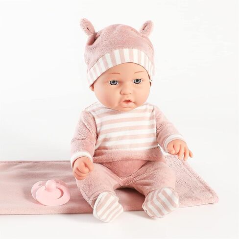 Enjoyin 12'' Baby Doll Playset with Washable Doll Accessories Includes Carrier Bassinet Bed, Pacifier, Blanket, and Pillow, First Baby Dolls for Toddlers 36 Months and Up in Kuwait